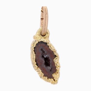 Modern Agate Geode Charm Pendant