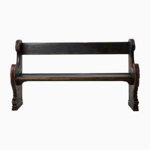 Antique Swedish Rustic Pine Bench