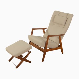Set of Rock Siesta Armchair and Ottoman, 1950s