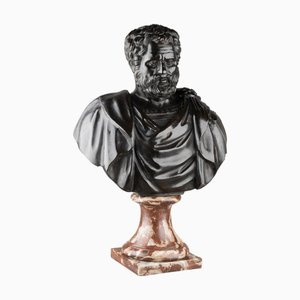 Bust of a Roman Emperor or General, 1700s, Bronze