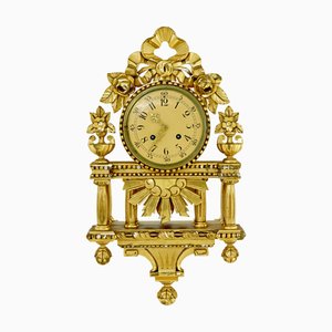 Orologio da parete rococò revival dorato di Westerstrand, Svezia, anni '50