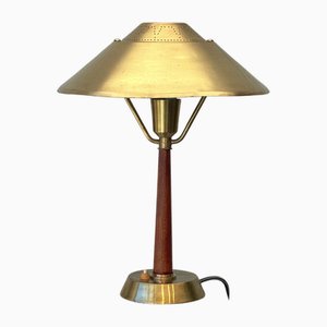 Mid-Century Modern Table Lamp in Perforated Brass from Hansson & Co, 1940s