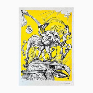 Salvador Dali, Les Songes Drôlatiques de Pantagruel, Planche II, 1973, Litografia