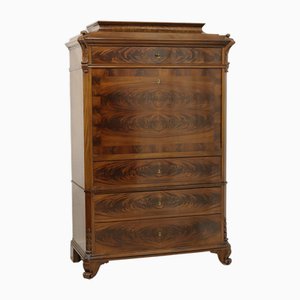 Biedermeier Schreibtisch aus Mahagoni mit Intarsien, 1830