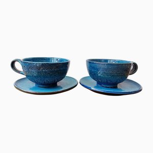 Italian Breakfast Cups by Aldo Londi, 1960, Set of 2