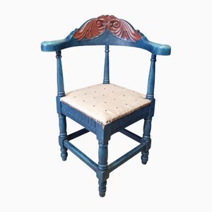 Vintage Carved Horn Chair, 1920s