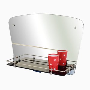 Mid-Century Moderner Badezimmerspiegel mit Ablage, 1950er