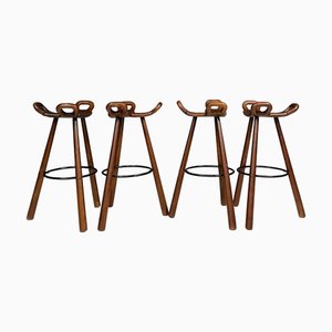 Sgabelli da bar vintage, anni '70, set di 4