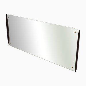 Italian Mirror in Mahogany Frame, 1970s