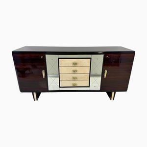 Italian Art Deco Sideboard in Macassar Parchment by Osvaldo Borsani, 1940s