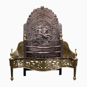 Dekoratives Serpentinen Hundegitter aus Messing, 1910