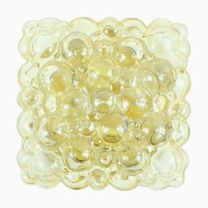 Lampada da incasso grande in vetro ambrato di Helena Tynell per Limburg, anni '60