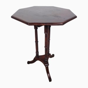Table d'Appoint à Plateau Inclinable Octogonale Victorienne, Angleterre, 1900s