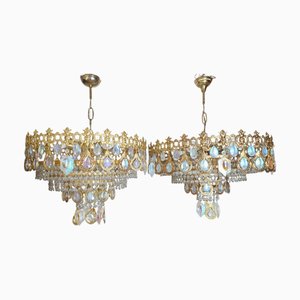 Chandeliers by Ernst Palme for Palwa, 1950s, Set of 2