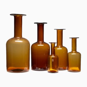 Vasi di Otto Brauer per Holmegaard, 1960, set di 5