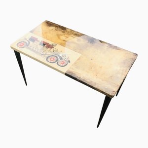 Mid-Century Italian Car Side Table by Sandro Mendini for Aldo Tura, 1955
