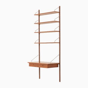 Système d'Étagères de Bureau Vintage en Teck, Danemark, 1960s
