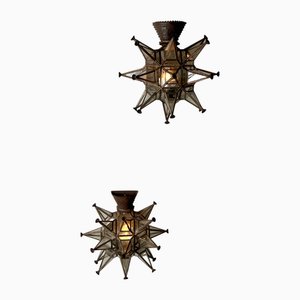 Marokkanische Vintage Wandlampen mit Stern, 1960er, 2er Set