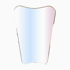 Vintage Brass Shield Mirror, 1970s