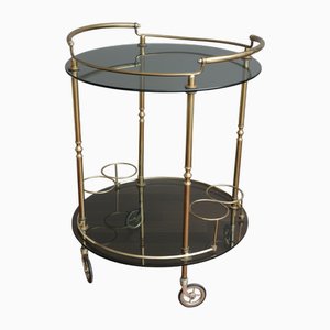 Chariot de Service Vintage en Laiton, 1970s