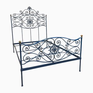 Antique Wrought Iron Bed, 1890s
