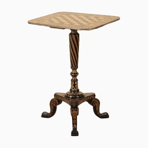 Regency Penwork Tripod Games Table, 1820s