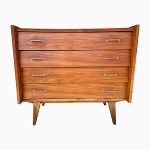 Vintage Walnut Chest of Drawers, 1950s