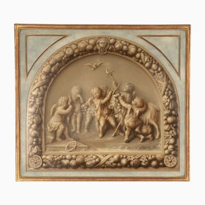 Putten, 1700er, Grisaille Öl auf Leinwand