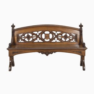 Große Englische Eichenholz Hallenbank, 1840er