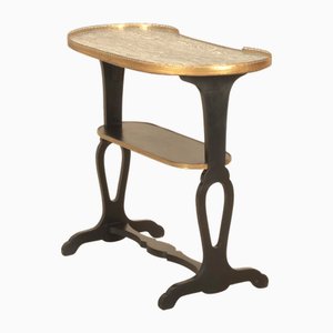 Kidney-Shaped Table with Marble Top, 1890s