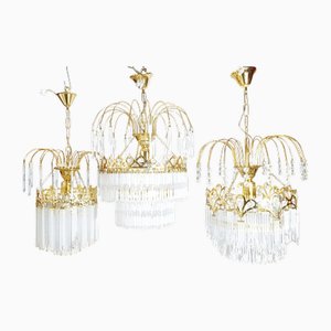 Lustres par Ernst Palme par Palwa, 1970s, Set de 3