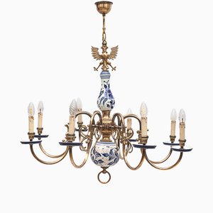 Dutch 8-Light Chandelier, 1940s