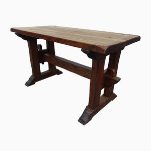 Vintage Brutalist Oak Coffee Table, 1920s