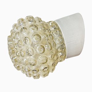 Lampada da parete vintage in porcellana bianca, anni '70