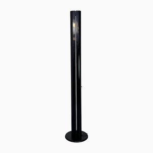 Italian Brutalist Black Megaron Uplighter Floor Lamp by Gianfranco Frattini for Artemide, 1980s
