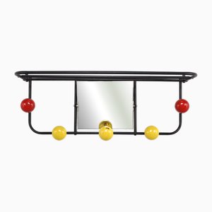 Vintage Coat Rack with Tilting Mirror, 1950s