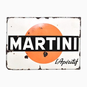Enamel Martini Sign, 1950s