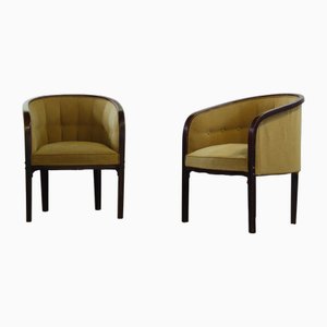 Poltrone Art Nouveau vintage attribuite a Josef Hoffmann per Jacob & Josef Kohn, 1914, set di 2