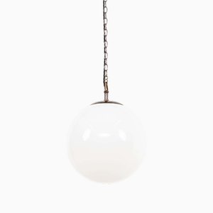 Große Kugel Hängelampe aus Opalglas von GEC