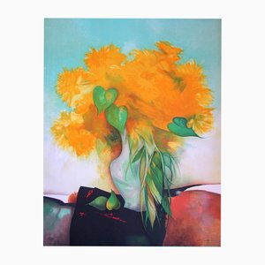 Claude Gaveau, Goldene Sonne, Original-Lithographie