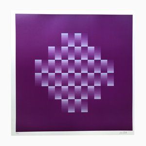 Jim Bird, Tribute to Vasarely, 1972, Fotolithografie auf Papier