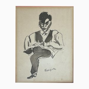 Léonard Foujita, Ryo Yanagi, Original Drawing, 1926