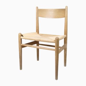 Modell CH36 Esszimmerstuhl aus Eiche & Korbgeflecht von Hans J. Wegner, 1960er