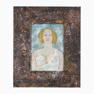 Luigi Granetto, The Unfinished Thrill of Living, Oil on Paper, 1998, Framed