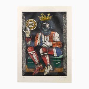 Franco Gentilini, King of Coins, Screen Print, 1970s