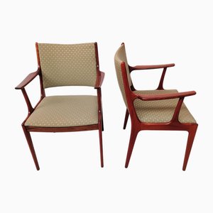 Fauteuils Retapissés en Palissandre par Johannes Andersen, 1960s, Set de 2