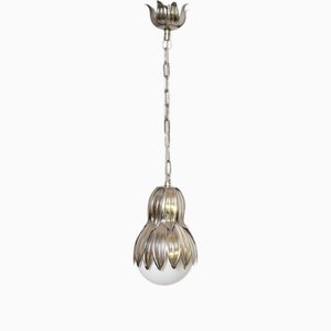 Normandy Silver Finish Pendant Lamp from Barracuda Interiors