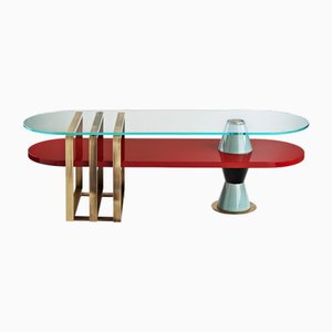 Palm Oval Coffee Table by Marioni