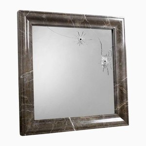 Seven Years Square Wall Mirror with Marble Frame by Barberini & Gunnell