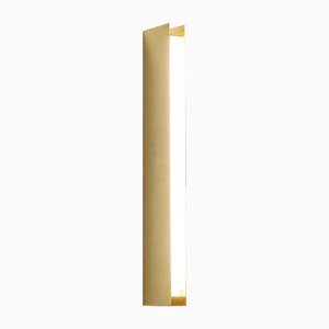 TF470 Wall Lamp in Satin Brass with Opaline Acrylic Diffuser by Daluce